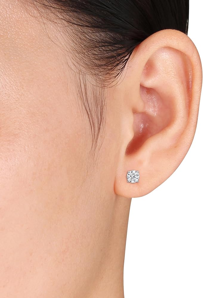 Round Cut Stud Earrings
