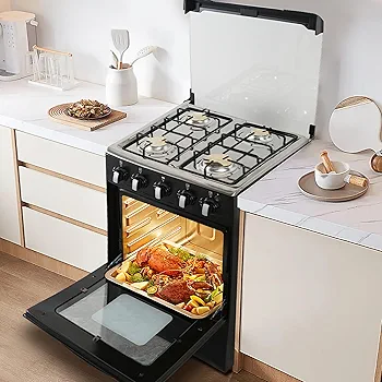 4-Burner Gas Cooker with Oven
